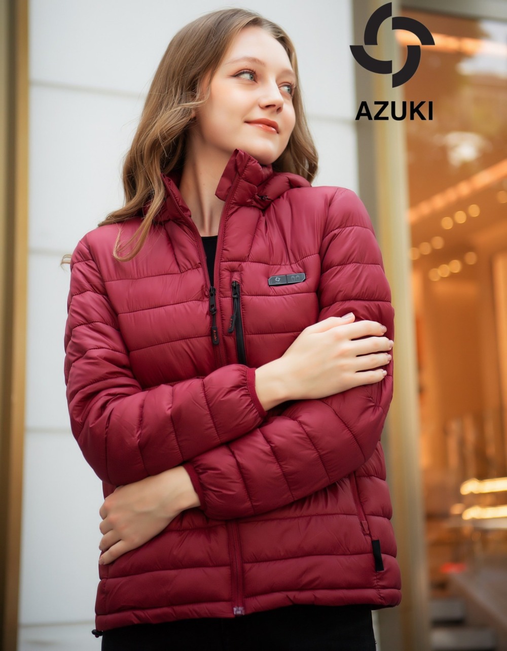 Áo sưởi ấm Azuki Super Light S01 bộ màu đỏ